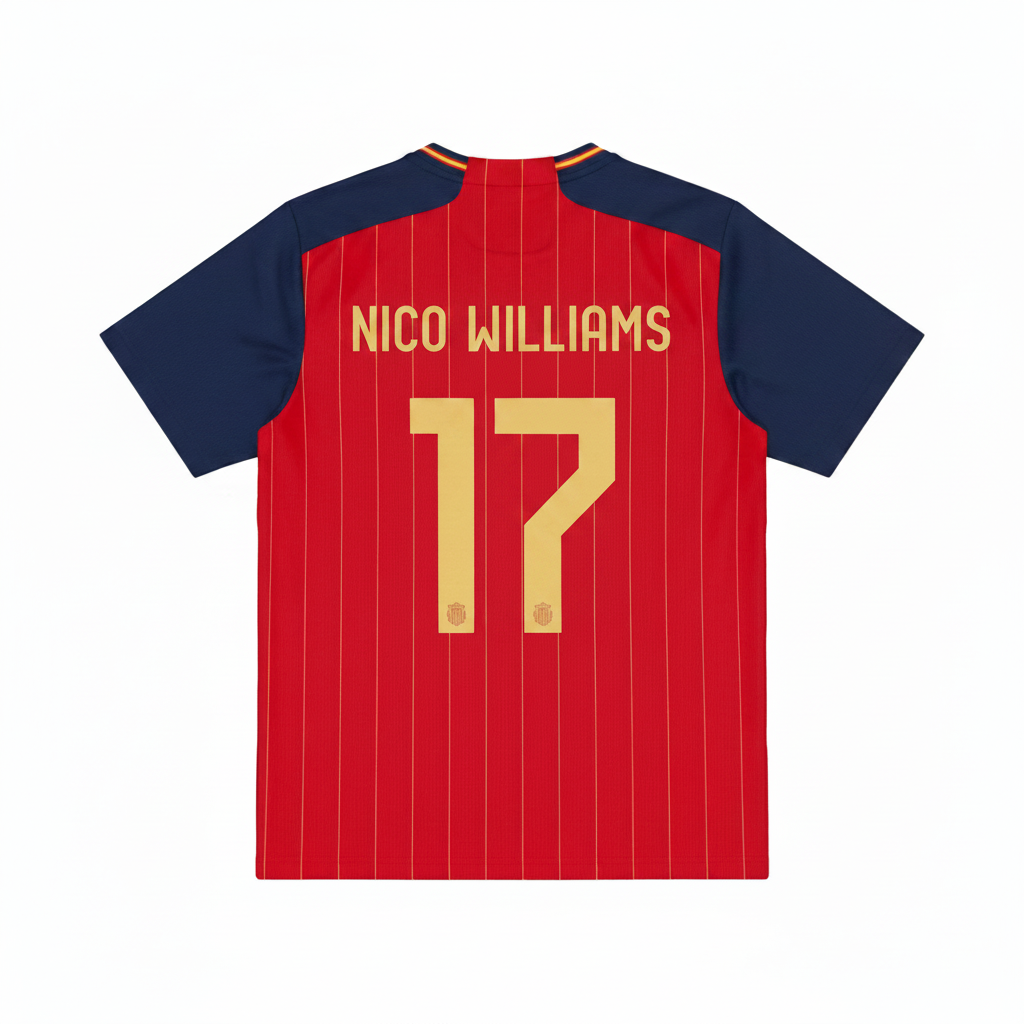 Nico Williams 2026 Spain Home Jersey
