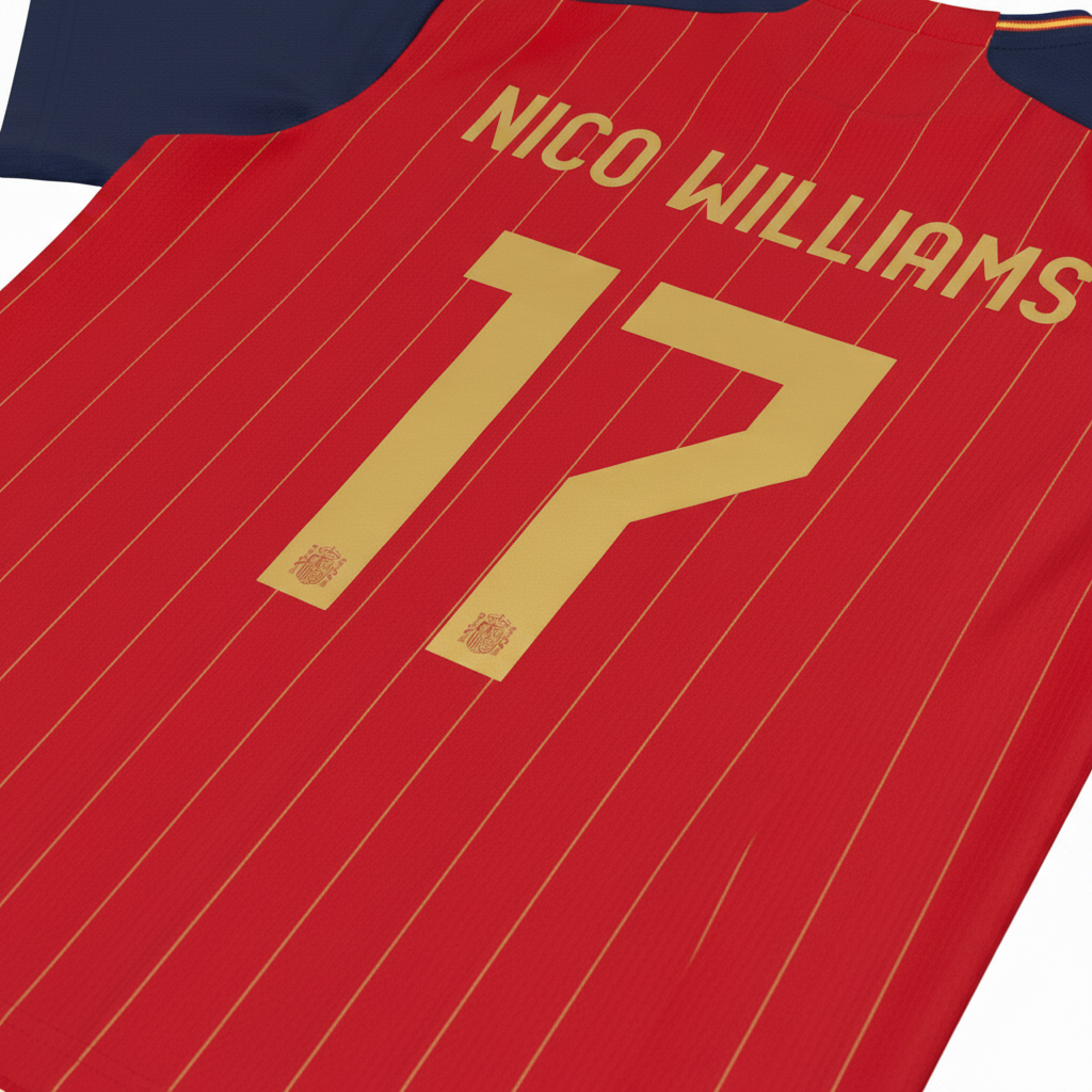 Nico Williams 2026 Spain Home Jersey